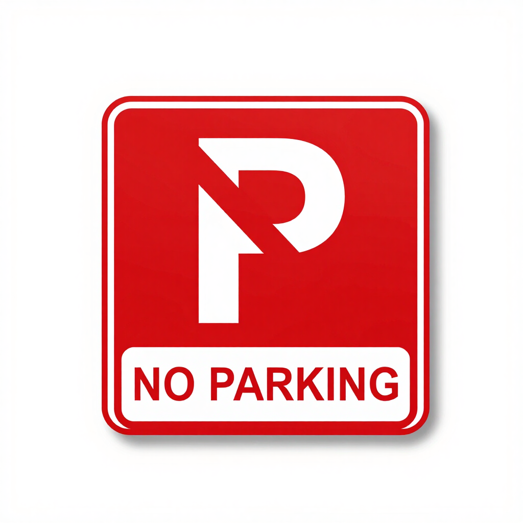 No Parking Sign Board